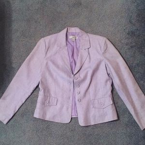 Coldwater Creek Lavender Linen Blazer